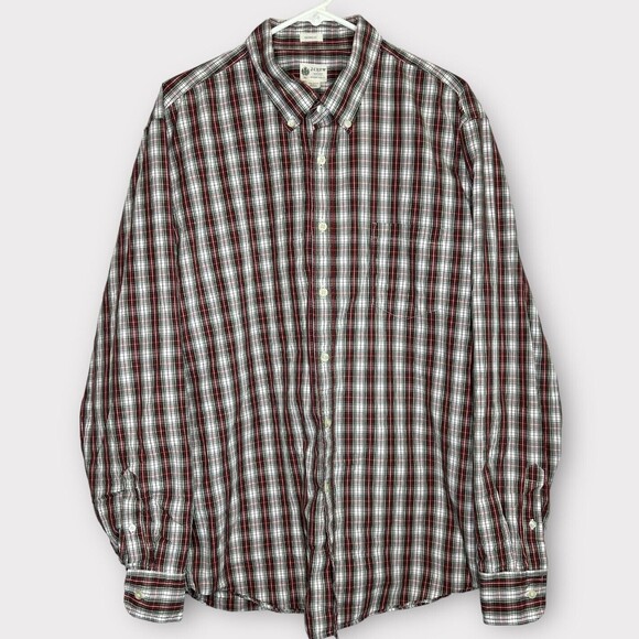J Crew Oxford Button Down Shirt Men's XL Multicolor Plaid Long Sleeve - Picture 1 of 4